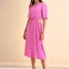 vestido linho abertura