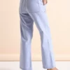 jeans com detalhe tecido