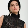 top de renda preto