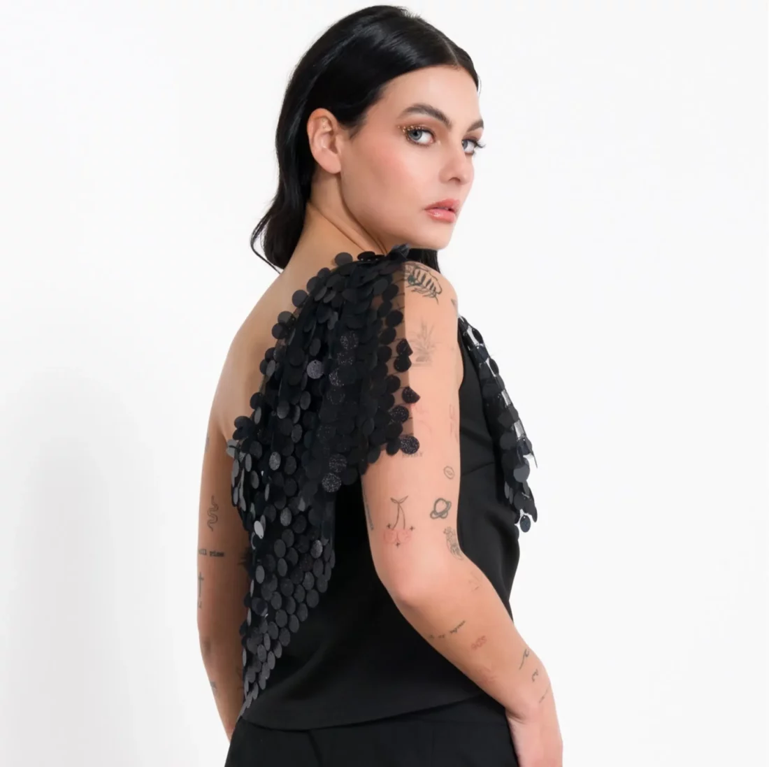top de lantejoulas