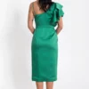 vestido manga com folho